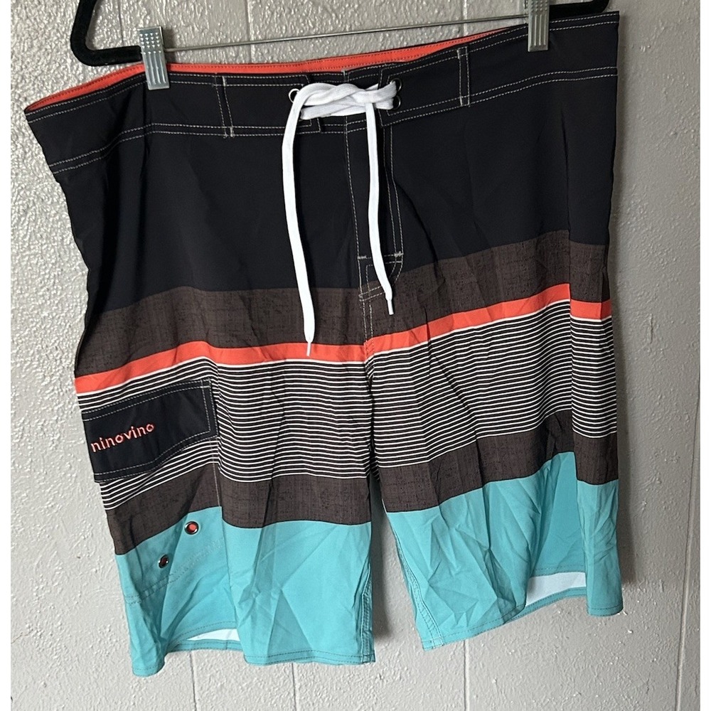 NWT Ninovino Men's Size 36 Sportwear Swim Trunks Quick Dry Board Shorts Lining